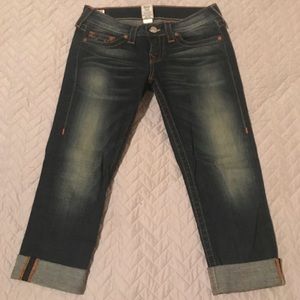 True Religion Cropped Jeans - Excellent Condition